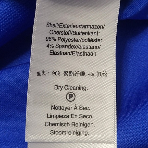 DKNY Womens Cobalt Royal Blue Ruched Side Ring Faux Wrap Sheath Dress Size 2 - Picture 7 of 10